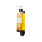 dispenser_da_300_ml_di_shampoodoccia_2_in_1_per_hotel_federhotel_della_linea_cortesia_luxury_con_supporto_nero