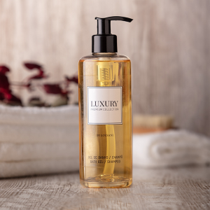 Shampoodoccia "2 in 1" in flacone dispenser da 300 ml. della Linea Cortesia LUXURY ordinabile da 1 solo flacone