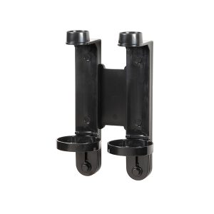 Supporto murale doppio in ABS nero per Dispenser PUMP SYSTEM da 300 ml. ordinabile da 1 solo supporto