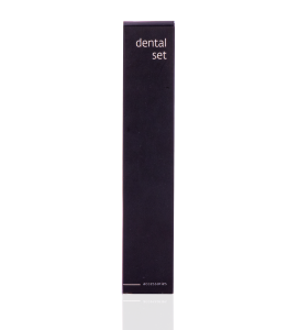 Set Denti in elegante astuccio di cartone nero, senza logo, per la linea Accessori BLACK LINE ordinabile da soli 25 set denti