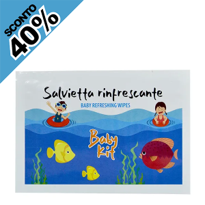 Salvietta rinfrescante della linea cortesia specifica per bambini BABY KIT