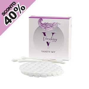 Vanity set della linea cortesia accessori VINOLOGY