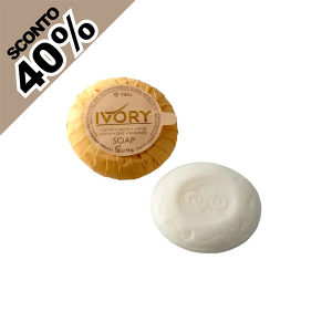 Sapone Vegetale in elegante confezione plissè da 15 gr. della Linea Cortesia IVORY ordinabile da 10 saponi