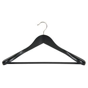 Grucce Clifford Suit in legno massello nero a spalla larga CY-GCSGN acquistabile da 24 grucce