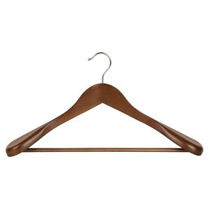 Grucce Clifford Suit in legno massello scuro a spalla larga CY-GCSGS acquistabile da 24 grucce